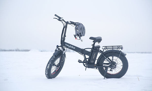 Mars fat tire ebike in the snow
