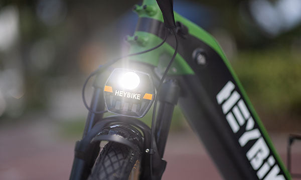 Cityrun Bike's headlight is illuminating
