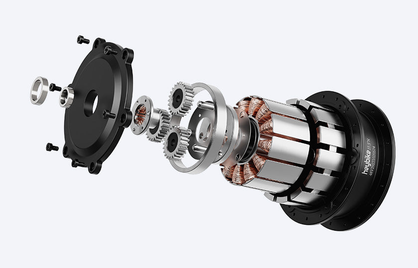 details view of 500W ebike motor