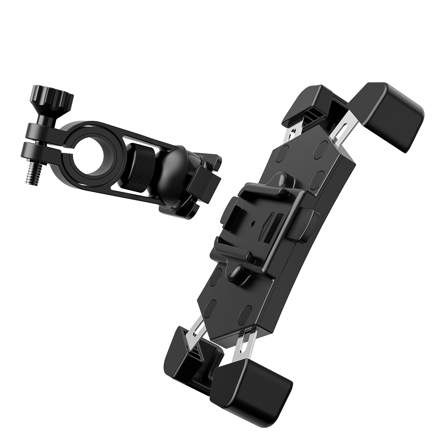 Back view of handlebar phone mount