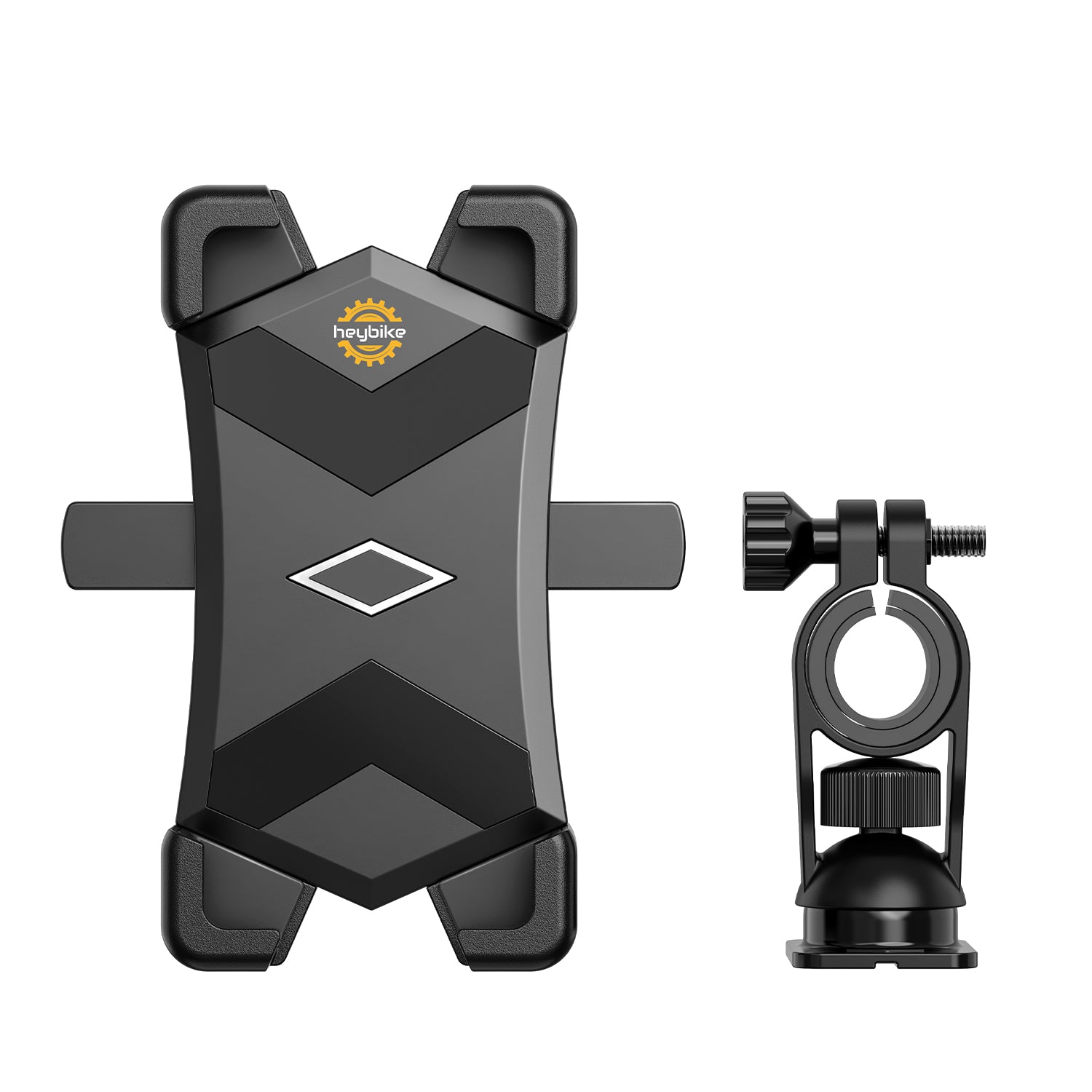 Close up of handlebar phone mount