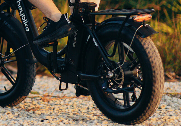 Close-up view of 500W/800W peak motor on the Ranger Ebike