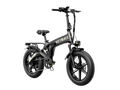 Front right view of tyson electric bike, black color, bike headlight auto-lighting