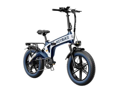 Front right view of tyson electric bike, white color, bike headlight auto-lighting